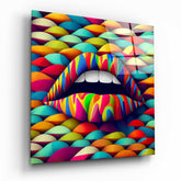 Lips Glass Wall Art  || Designer Collection | Insigne Art Design.